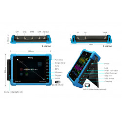 Micsig Tbook TO1102 - Osciloscópio de toque portátil 100MHZ / 2 canais