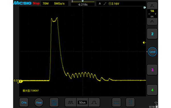Observe a corrente de infusão